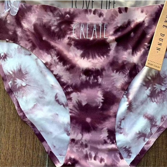 5 Rae Dunn No Show Bikinis Size Large panties underwear intimates Inspirational - Picture 7 of 10